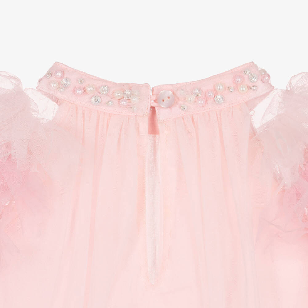 Tutu du Monde-Baby Girls Three-Tone Pink Tulle Dress | Childrensalon
