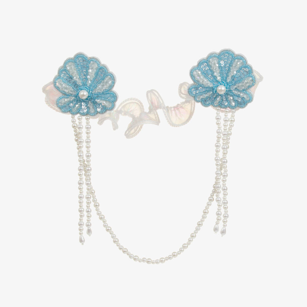 Tutu du Monde-Girls Aqua Blue Mermaid Shimmer Hairpiece | Childrensalon