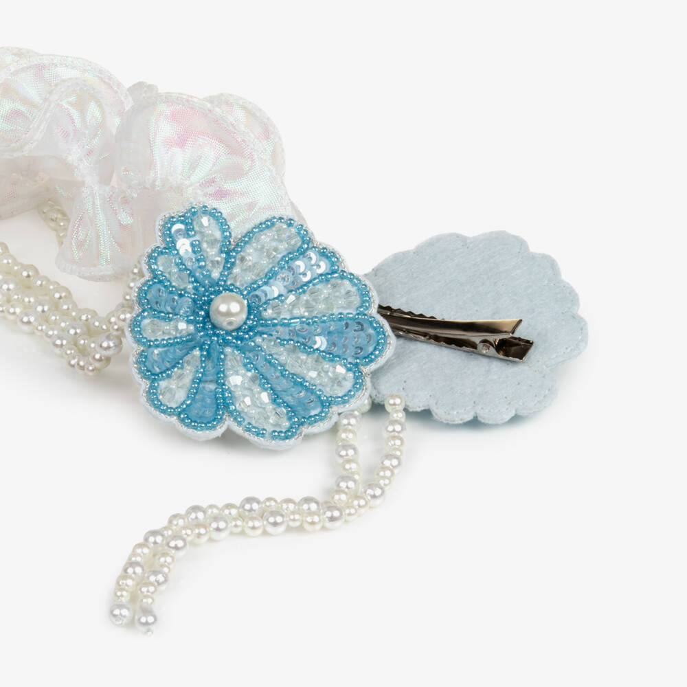 Tutu du Monde-Girls Aqua Blue Mermaid Shimmer Hairpiece | Childrensalon
