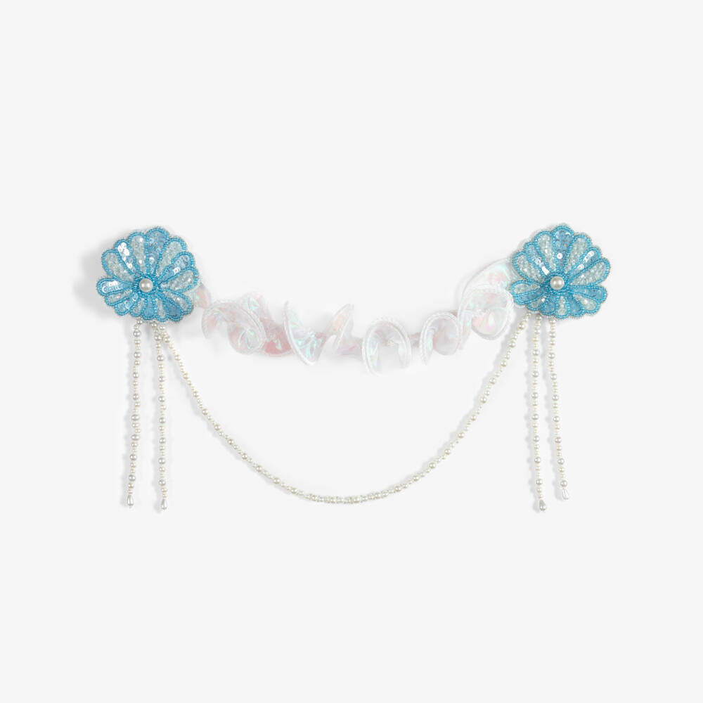 Tutu du Monde-Girls Aqua Blue Mermaid Shimmer Hairpiece | Childrensalon