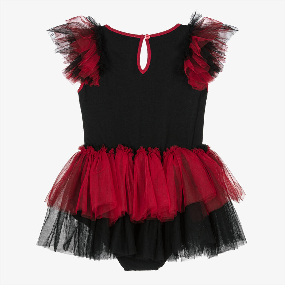 Tutu du Monde-Girls Black & Red Tulle Zombies Cheerleader Dress | Childrensalon