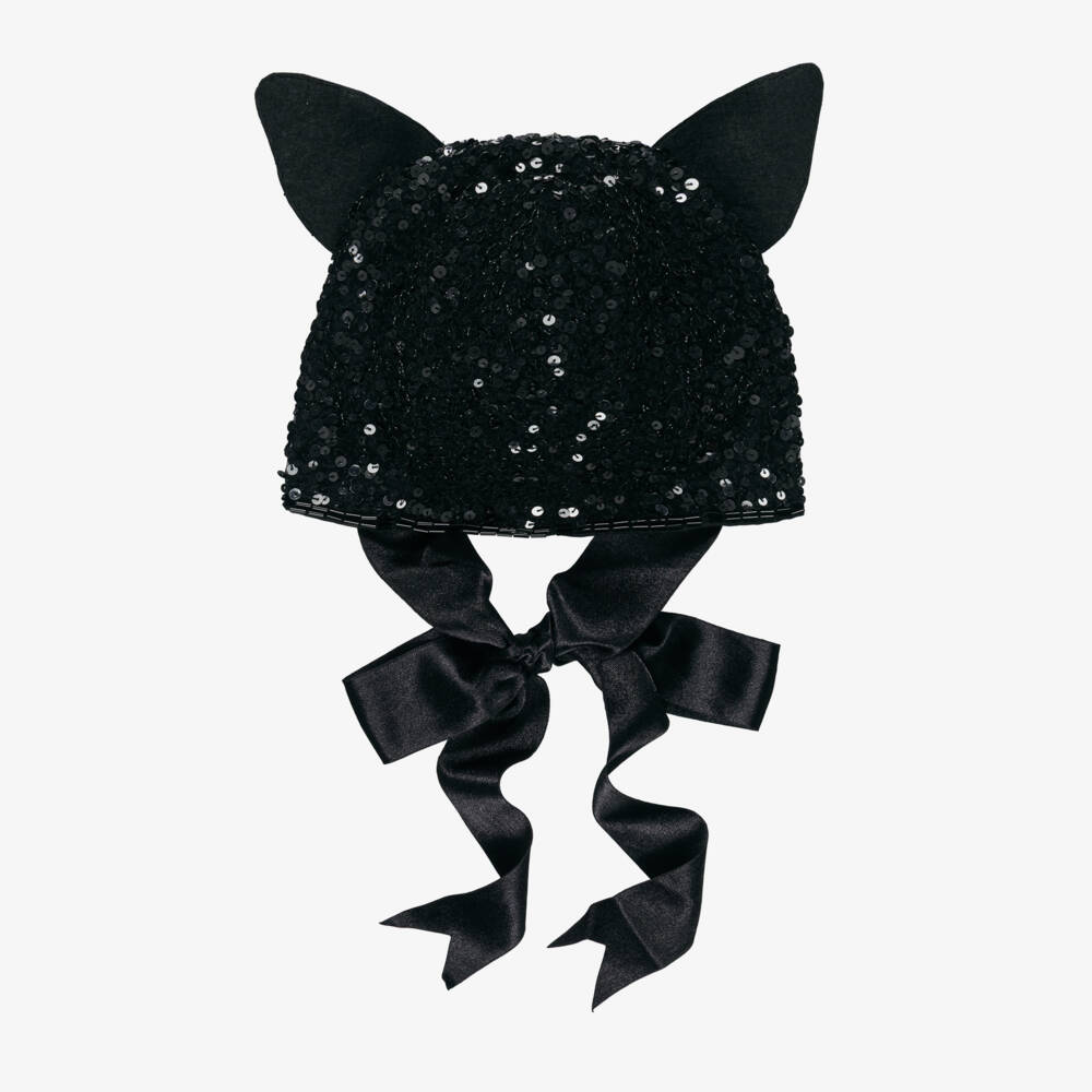 Tutu du Monde-Girls Black Sequinned Halloween Cap | Childrensalon