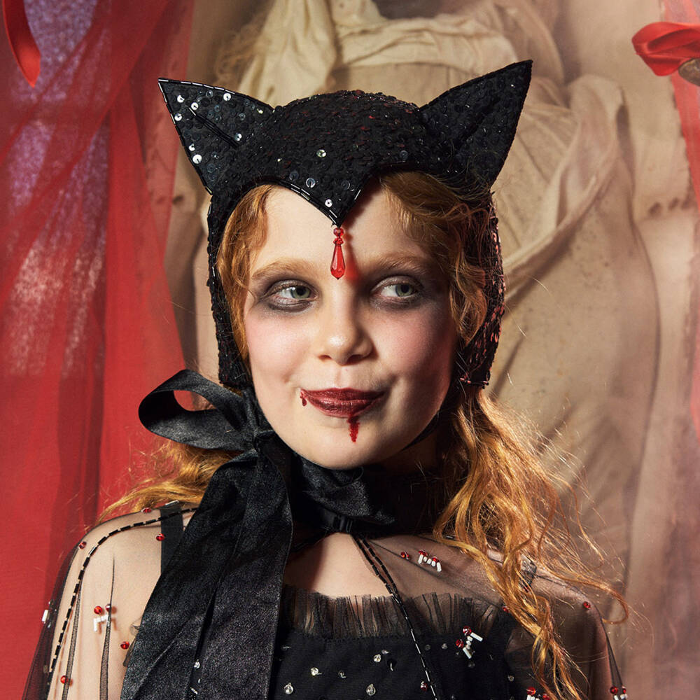 Tutu du Monde-Girls Black Sequinned Halloween Cap | Childrensalon