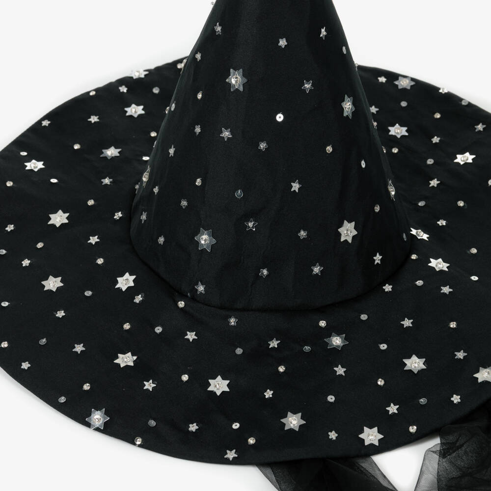 Tutu du Monde-Шляпа ведьмы с пайетками черная для девочек | Childrensalon