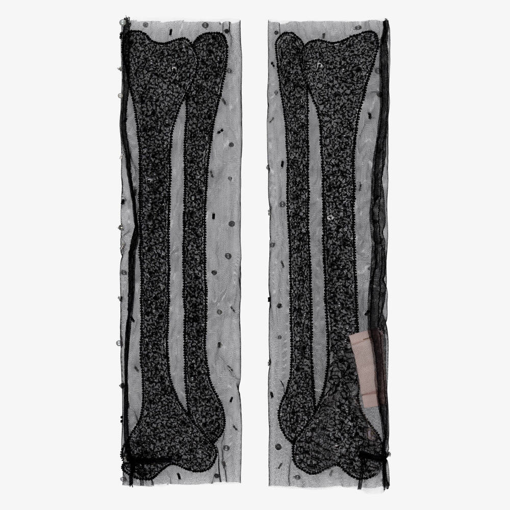 Tutu du Monde-Чулки без носков из черного тюля на Хэллоуин для девочек | Childrensalon