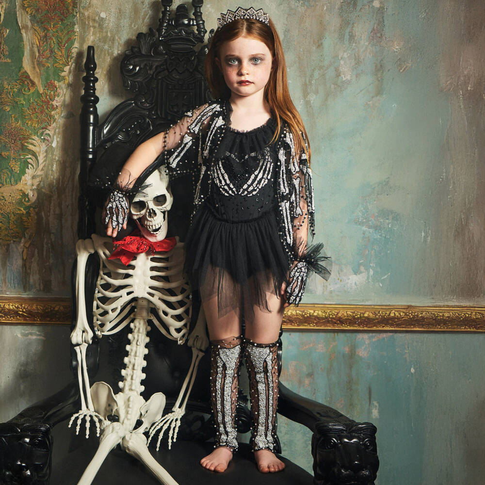 Tutu du Monde-Girls Black Tulle Skeleton Heart Halloween Costume | Childrensalon