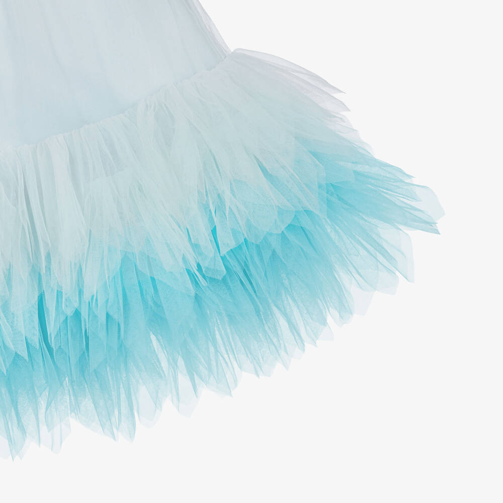 Tutu du Monde-Girls Blue Tulle Dress with Beaded Neckline | Childrensalon