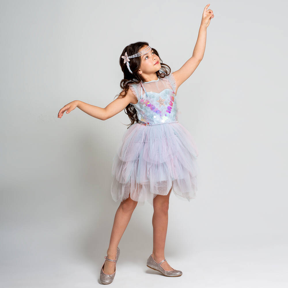 Tutu du Monde-Girls Blue Tulle Mermaid Costume | Childrensalon