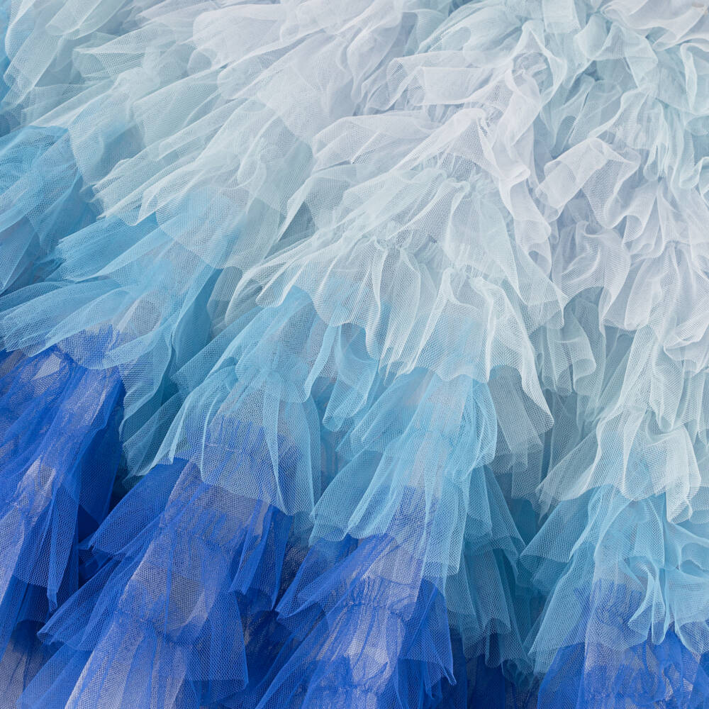 Tutu du Monde - Girls Blue Tulle Ruffle Dress | Childrensalon