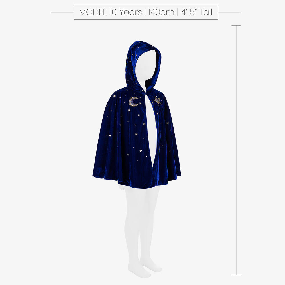 Tutu du Monde-Girls Blue Velvet Wizard Cape | Childrensalon