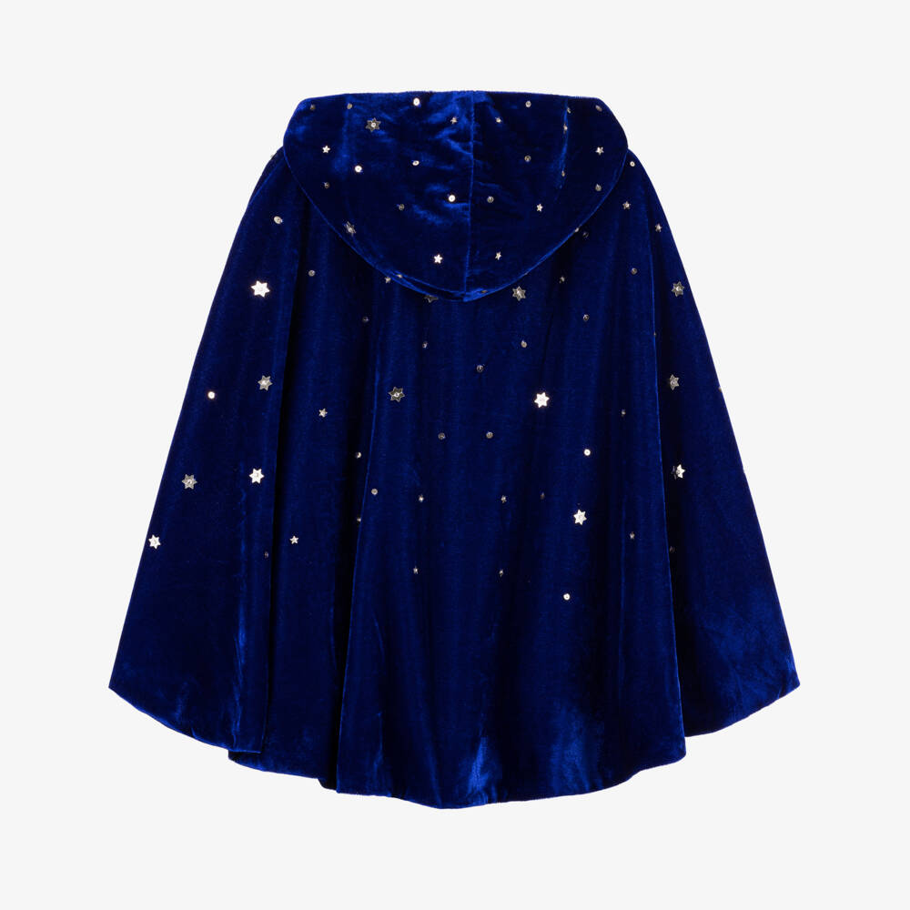 Tutu du Monde-Girls Blue Velvet Wizard Cape | Childrensalon