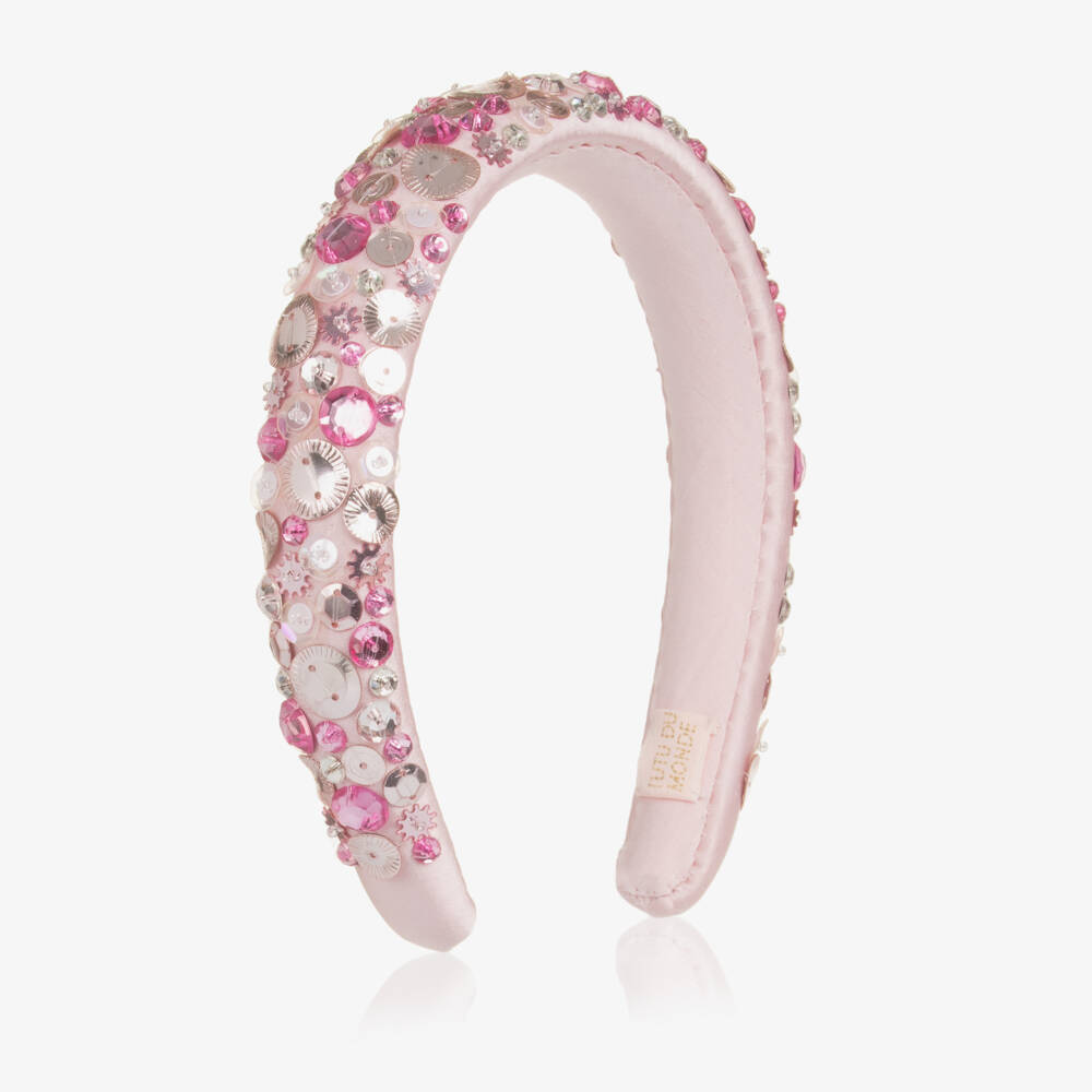 Tutu du Monde-Girls Candy Pink Sequin Embellished Hairband | Childrensalon