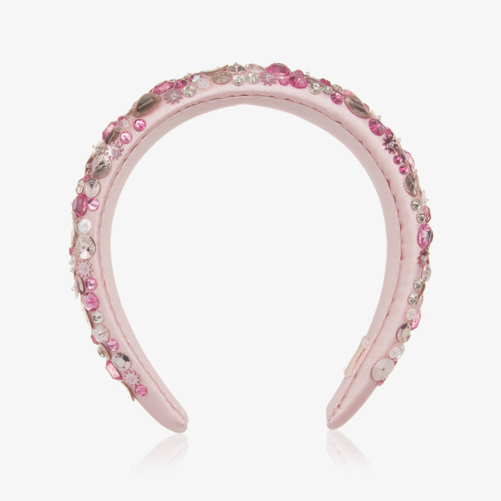 Tutu du Monde-Girls Candy Pink Sequin Embellished Hairband | Childrensalon