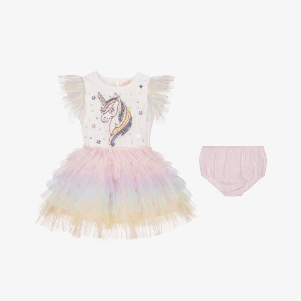 Tutu du Monde-Girls Ivory Rainbow Unicorn Tutu Costume | Childrensalon