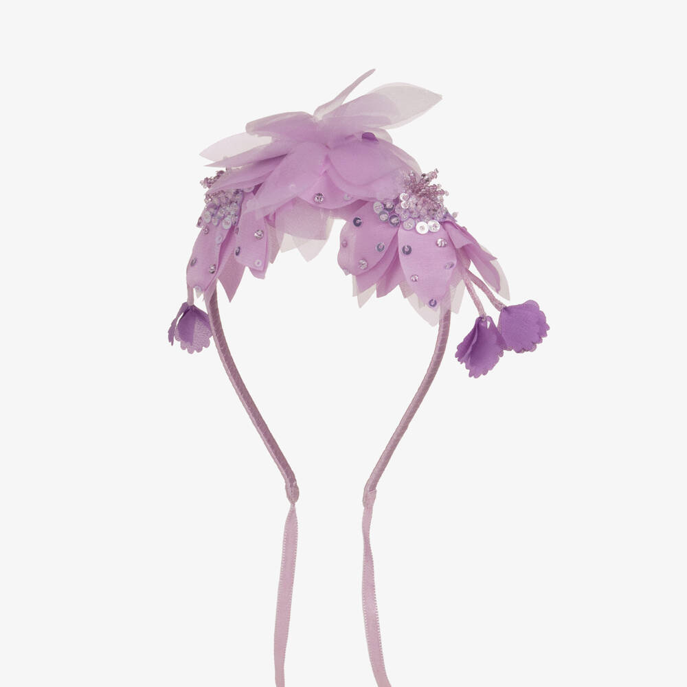 Tutu du Monde-Girls Lilac Purple Flower Fairy Hairband | Childrensalon