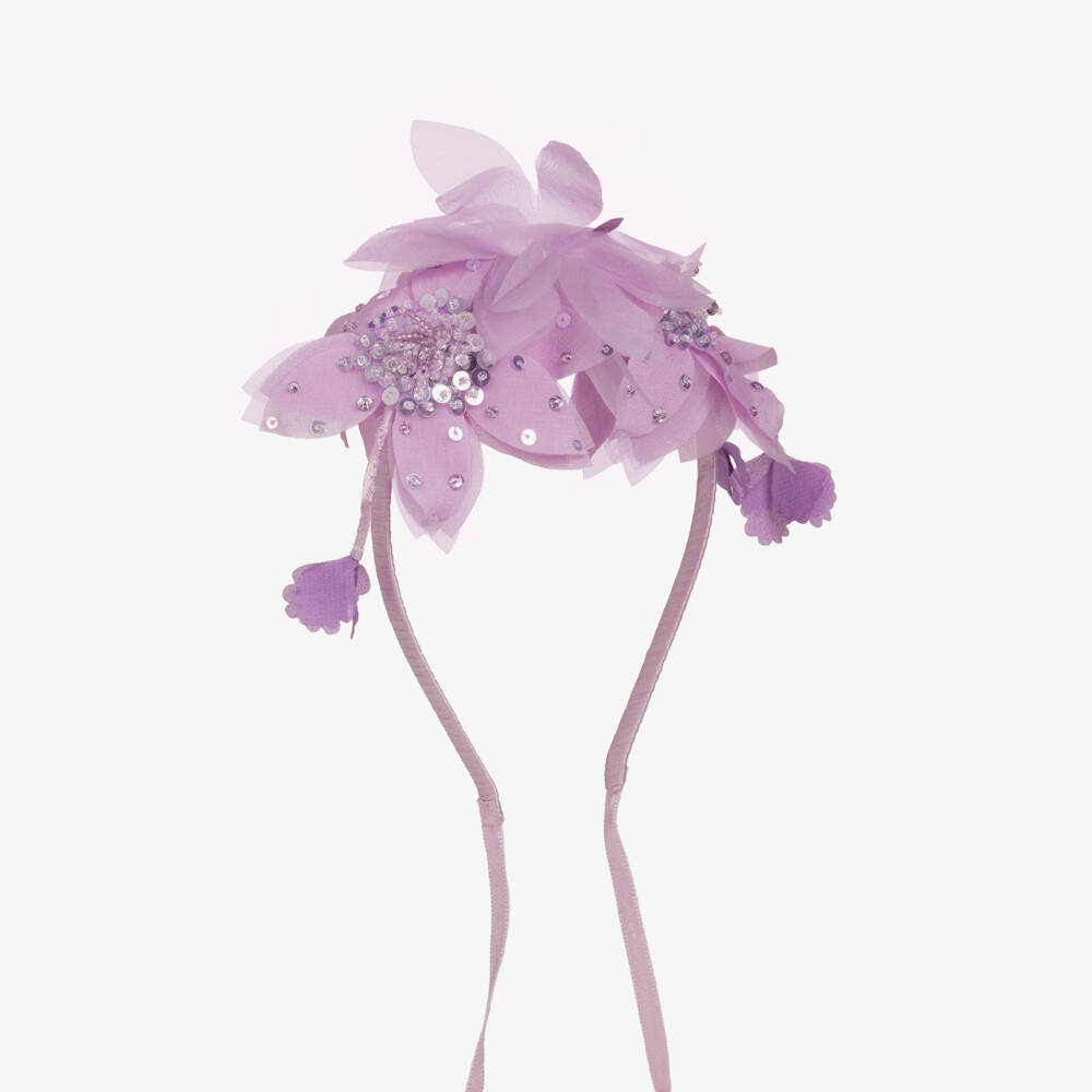 Tutu du Monde-Girls Lilac Purple Flower Fairy Hairband | Childrensalon