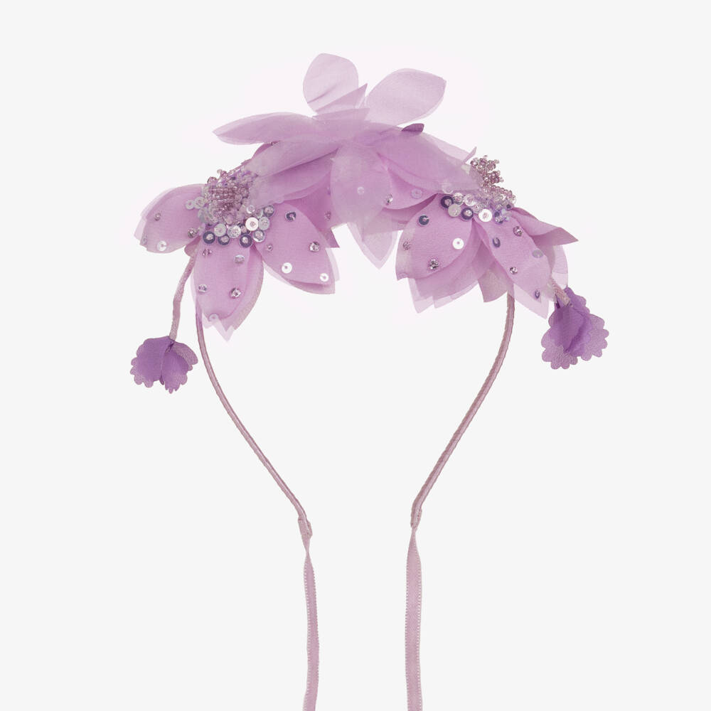 Tutu du Monde-Girls Lilac Purple Flower Fairy Hairband | Childrensalon