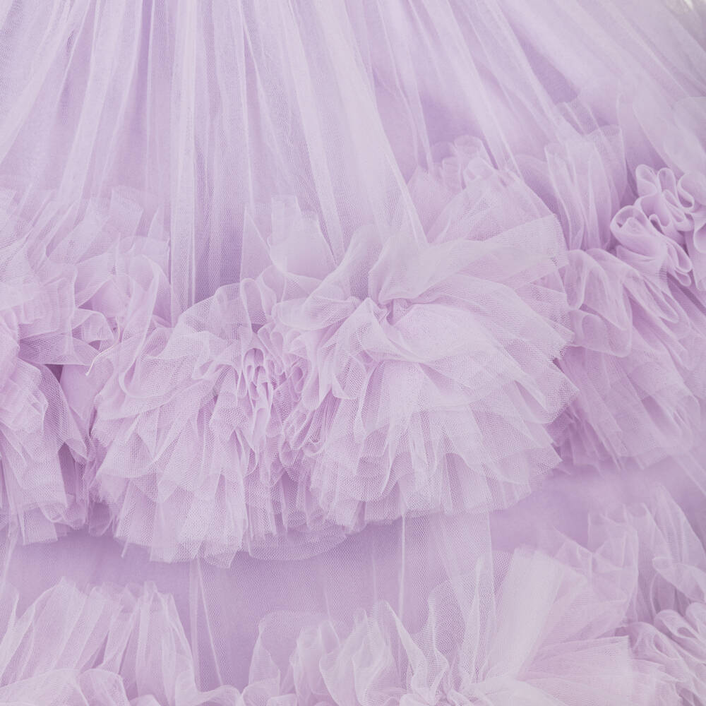 Tutu du Monde-Girls Lilac Purple Tiered Tulle Dress with Sequins | Childrensalon