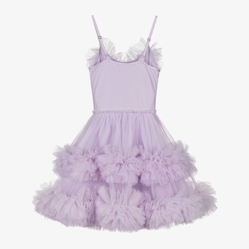 Tutu du Monde-Girls Lilac Purple Tiered Tulle Dress with Sequins | Childrensalon