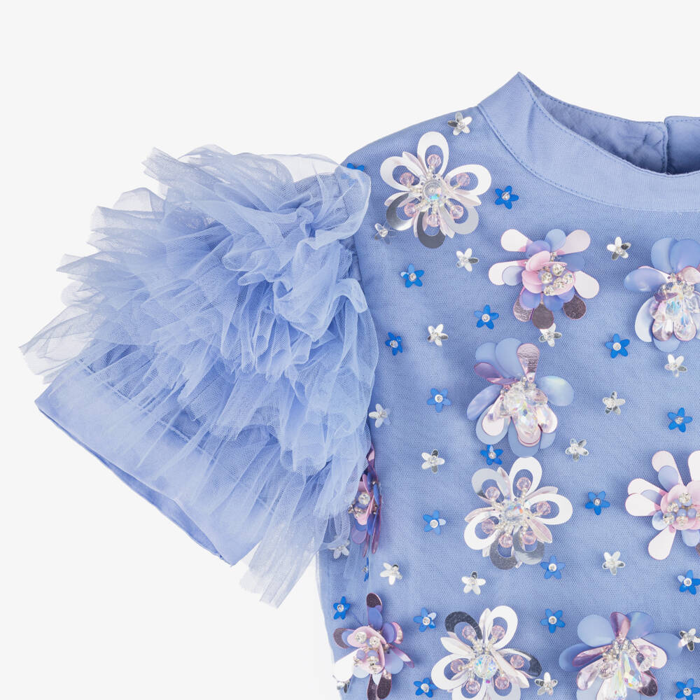 Tutu du Monde-فستان تول مزين بترتر لون بنفسجي للبنات | Childrensalon