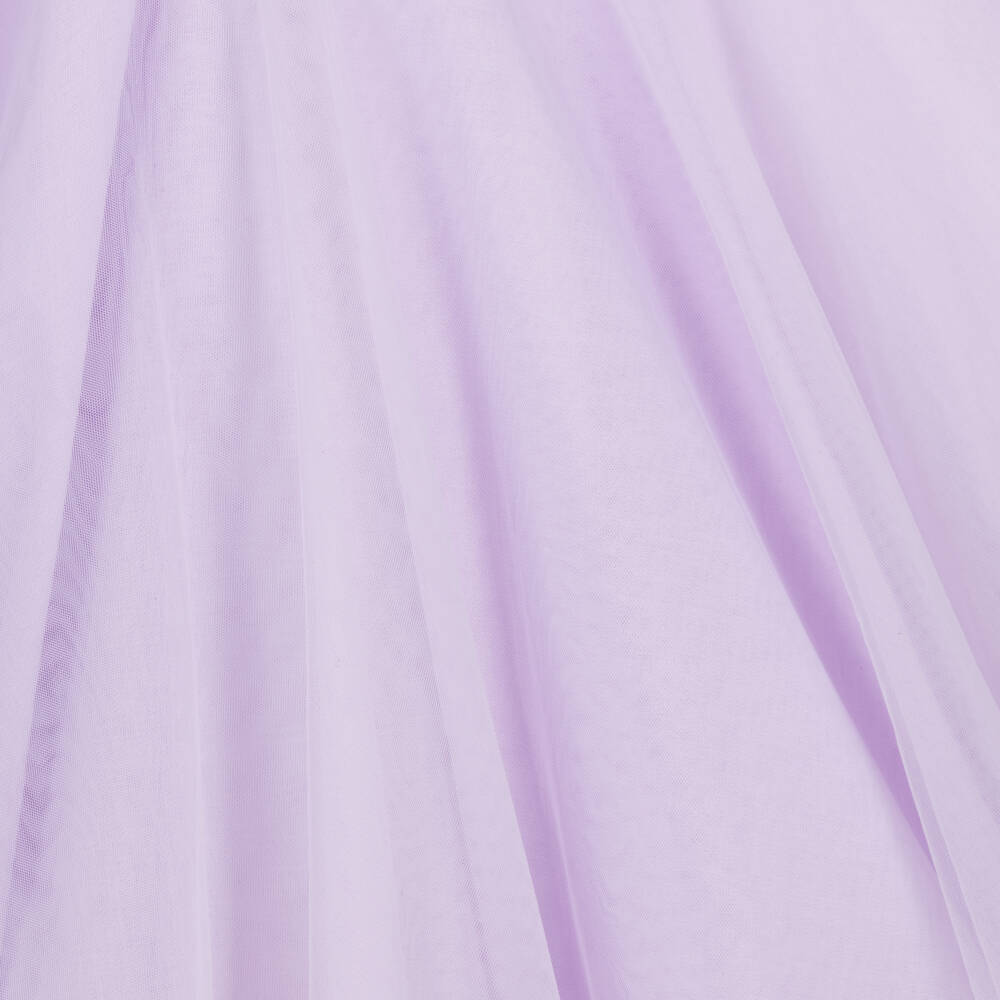Tutu du Monde-Girls Lilac Purple Tulle Dress with Ruffle Sleeves | Childrensalon