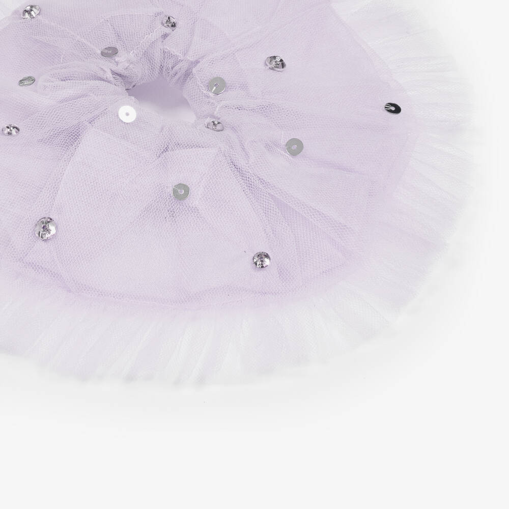 Tutu du Monde-Girls Lilac Tulle & Sequin Scrunchie | Childrensalon
