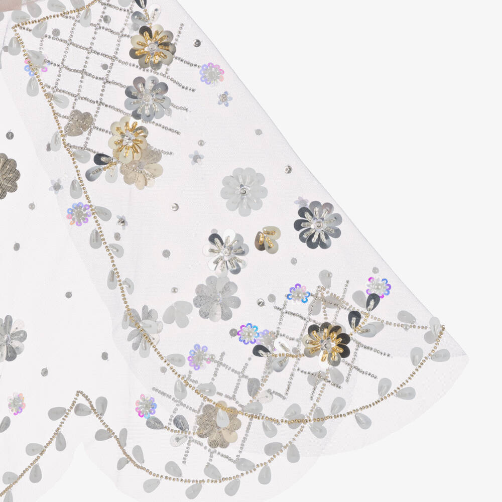 Tutu du Monde-Girls Pale Blush Pink Tulle & Sequin Cape | Childrensalon