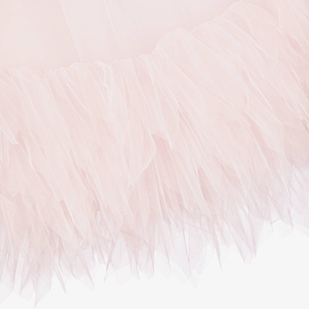 Tutu du Monde-Girls Pale Pink Tulle Dress with Beaded Neckline | Childrensalon