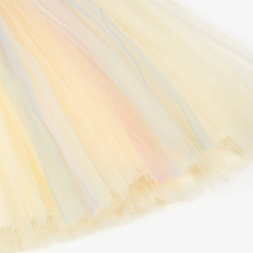 Tutu du Monde-Girls Pale Yellow & Pastel Coloured Tulle Dress | Childrensalon
