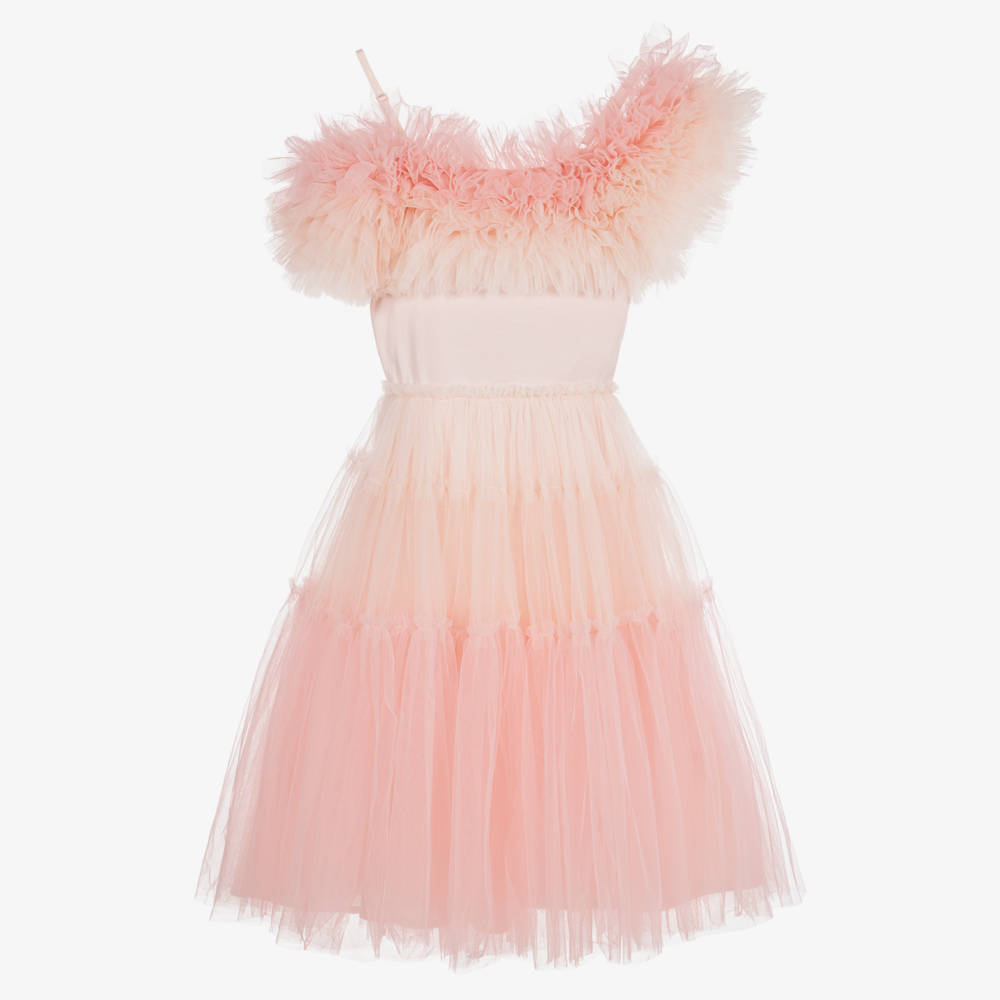 Tutu du Monde-Girls Pink Barbie Bloom Tulle Dress | Childrensalon