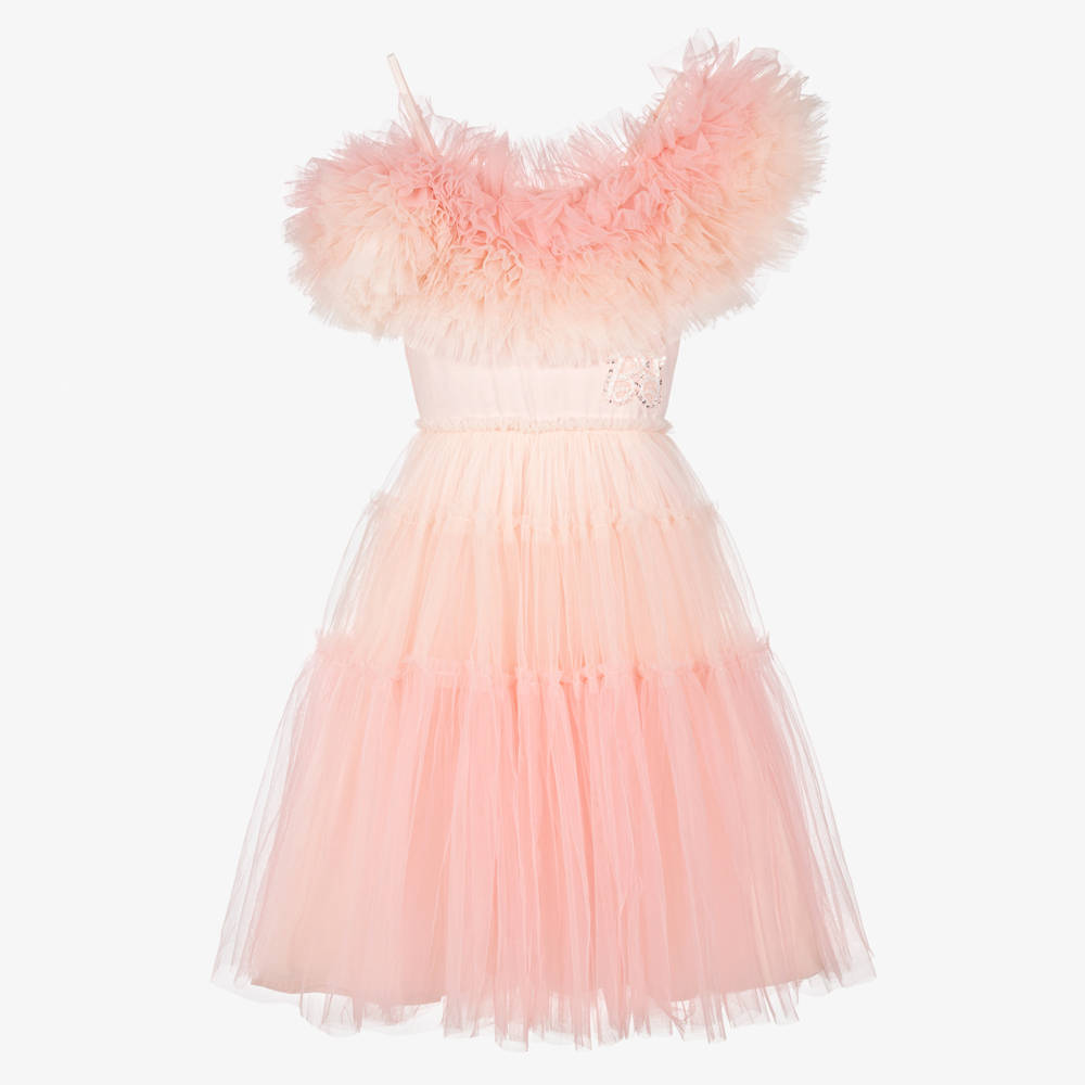 Tutu du Monde-Girls Pink Barbie Bloom Tulle Dress | Childrensalon