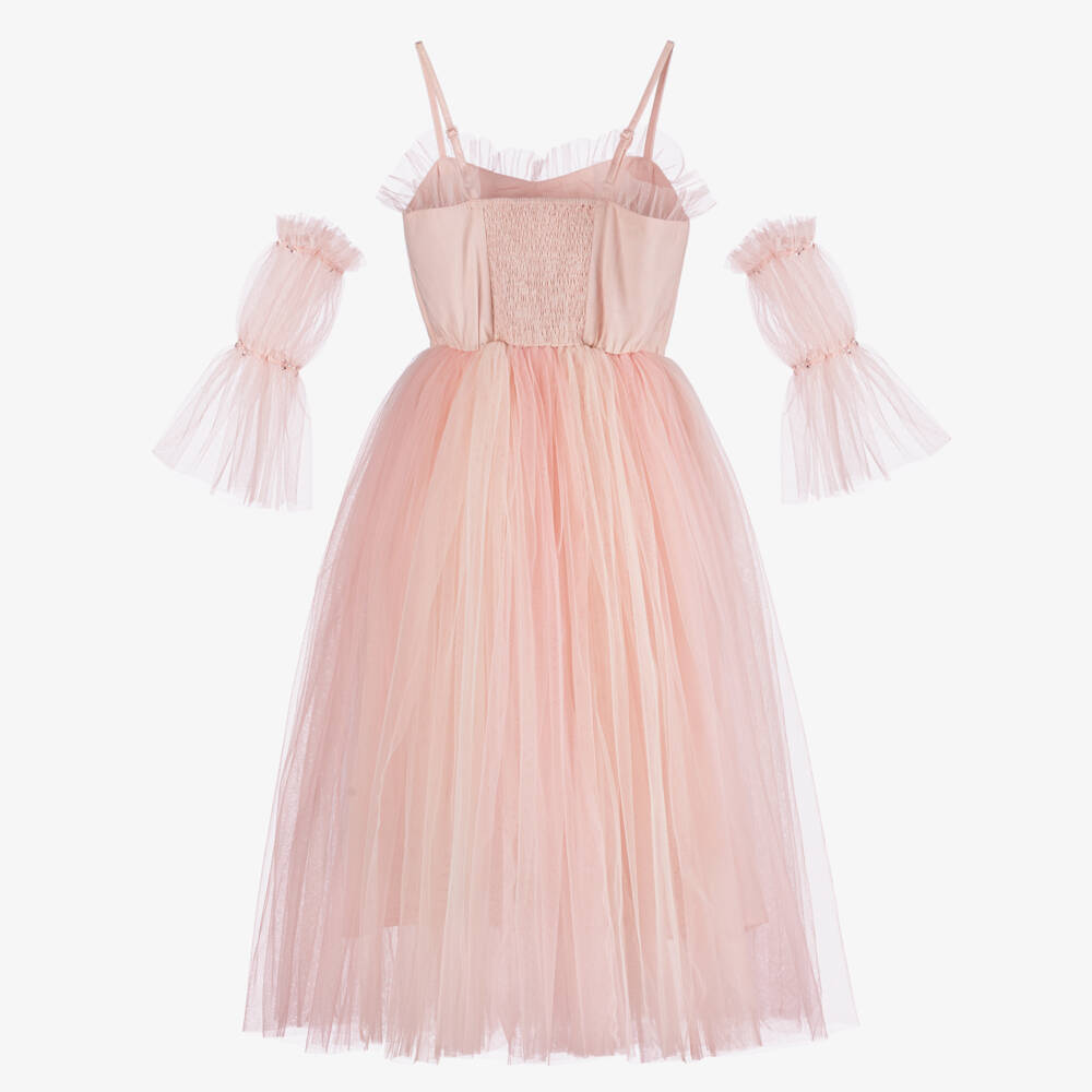 Tutu du Monde-زي تنكري تول مزين بالخرز لون زهري للبنات | Childrensalon