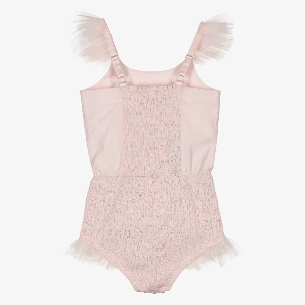 Tutu du Monde-Girls Pink Cotton & Tulle Cat Outfit | Childrensalon
