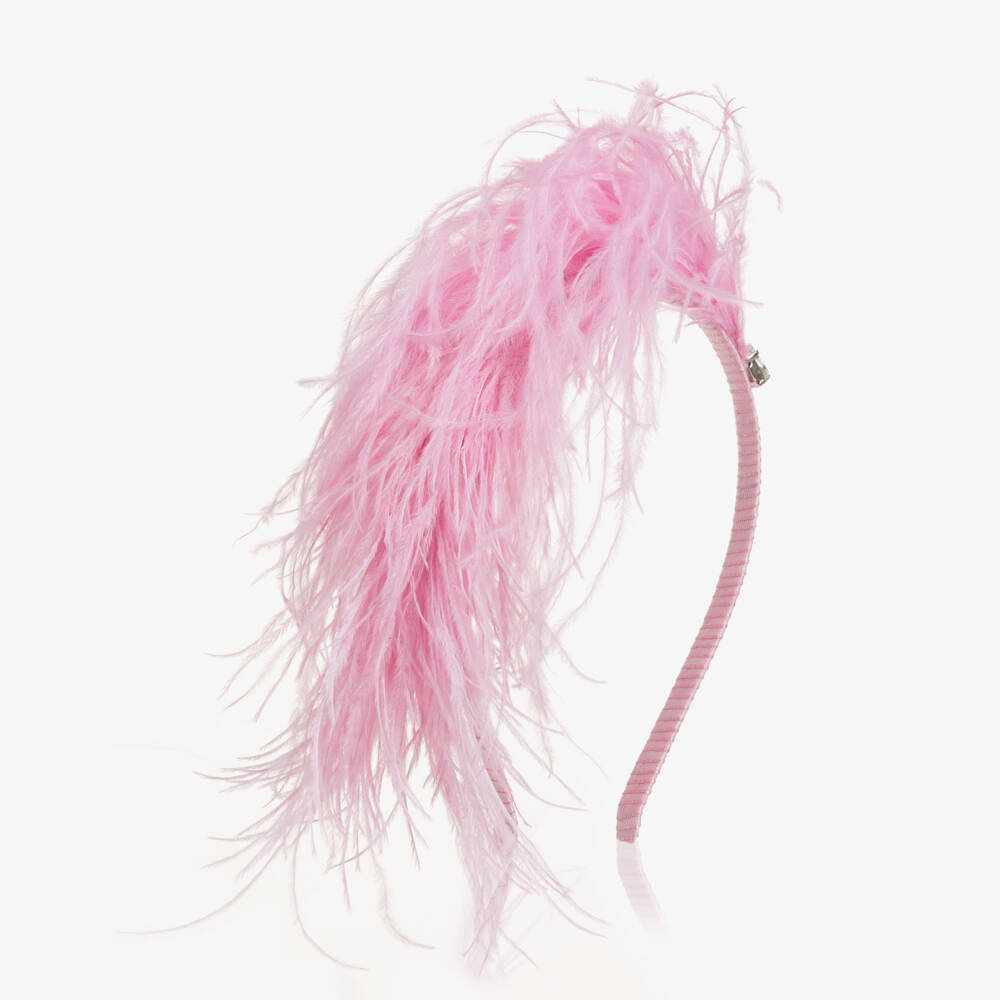 Tutu du Monde-Girls Pink Feather Hairband | Childrensalon