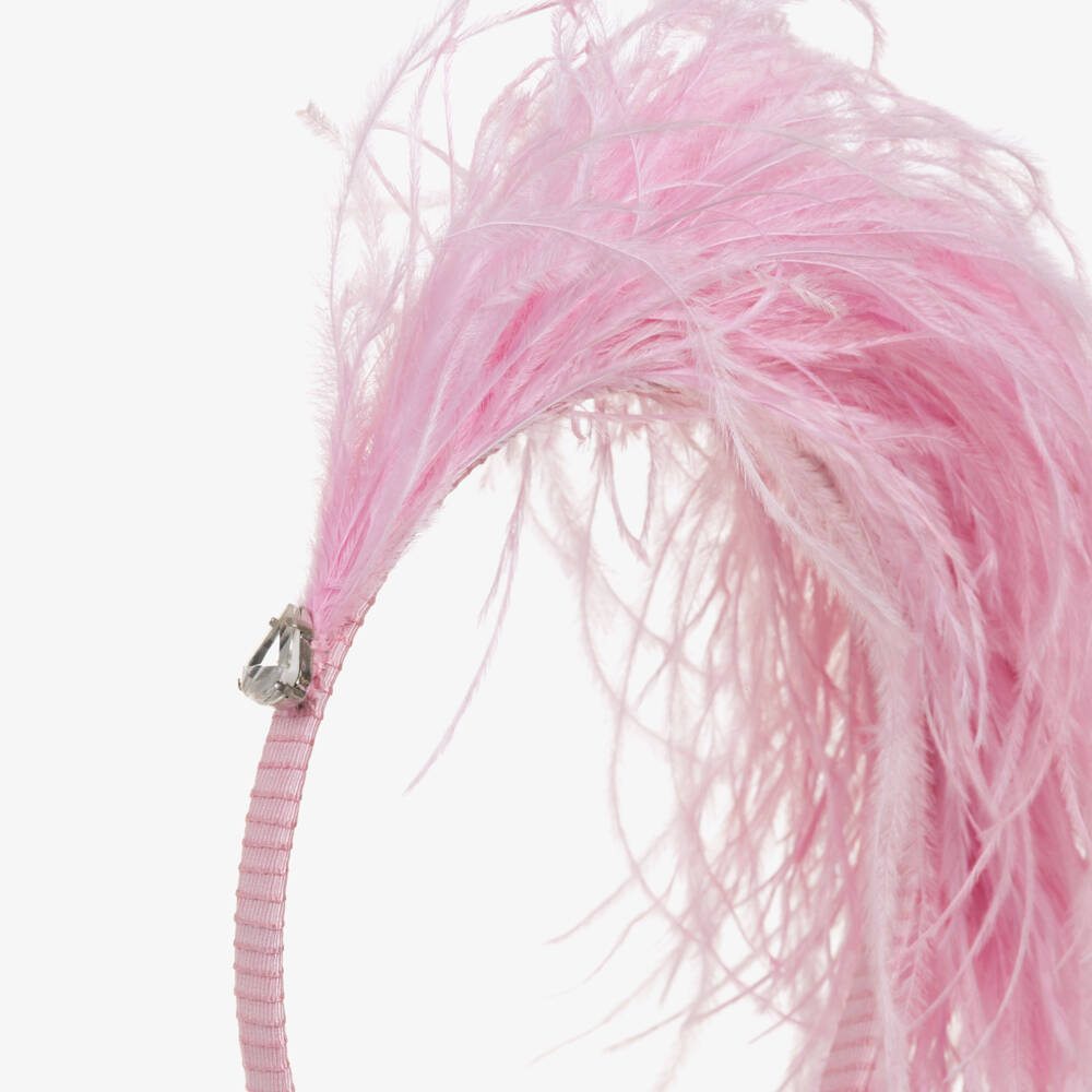 Tutu du Monde-Girls Pink Feather Hairband | Childrensalon