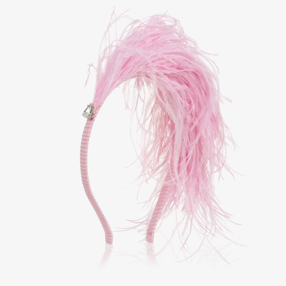 Tutu du Monde-Girls Pink Feather Hairband | Childrensalon
