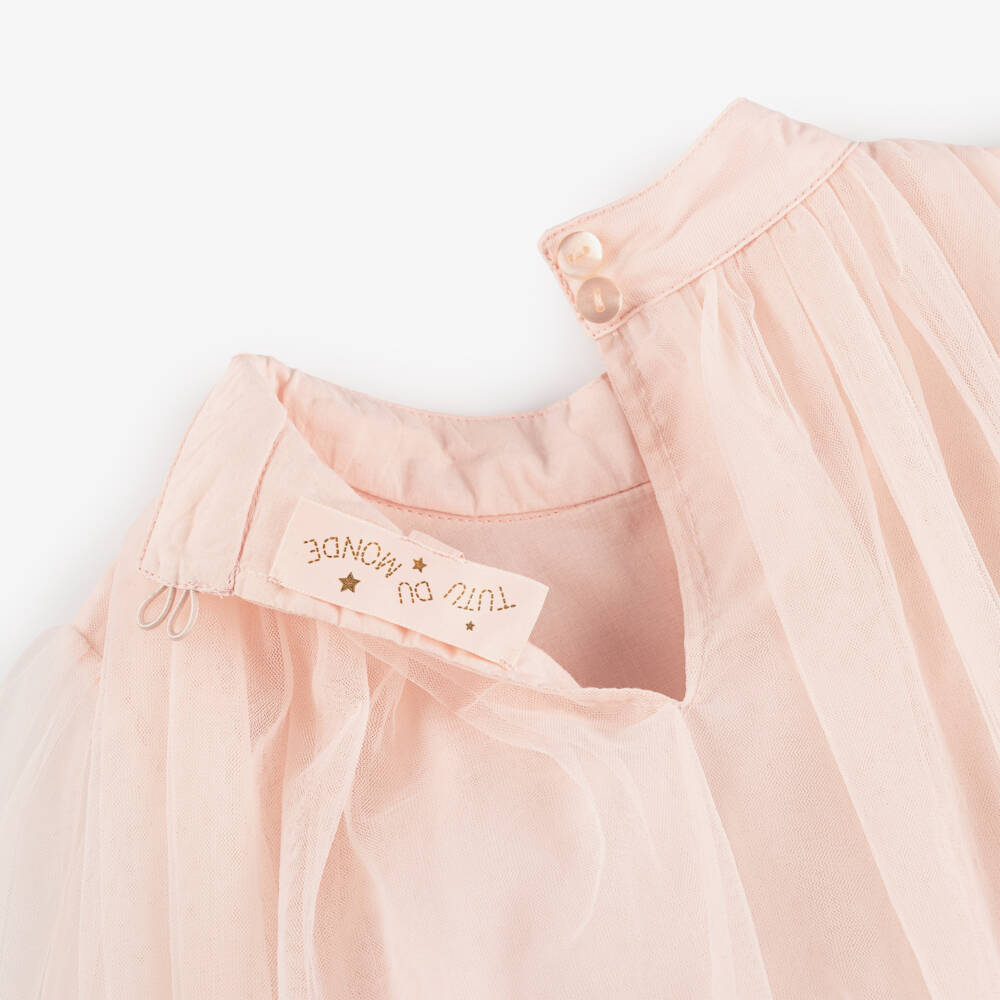 Tutu du Monde-Girls Pink Jewel-Embellished Tulle Dress | Childrensalon