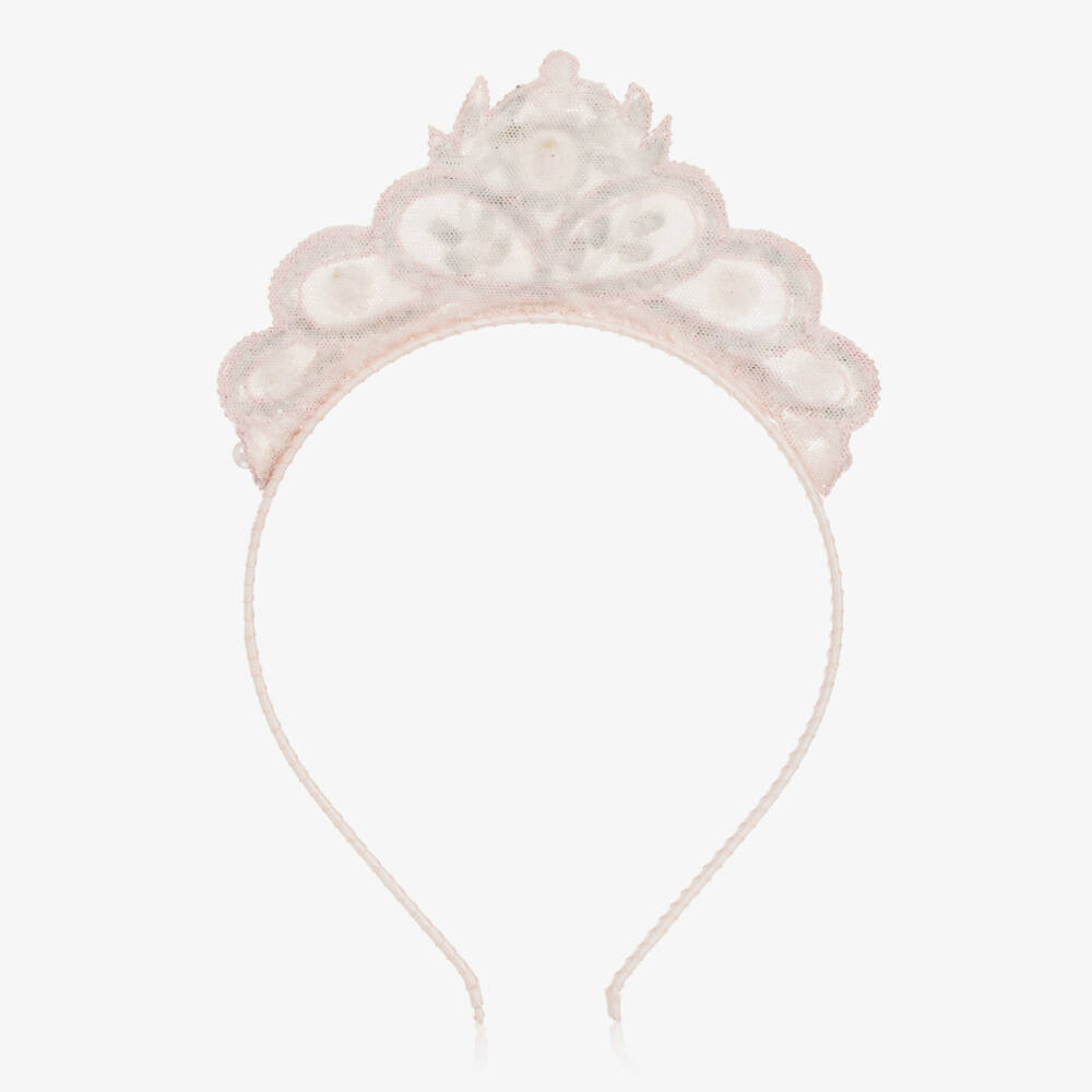 Tutu du Monde-طوق تيارا للشعر مزين بالجواهر لون زهرى للبنات | Childrensalon