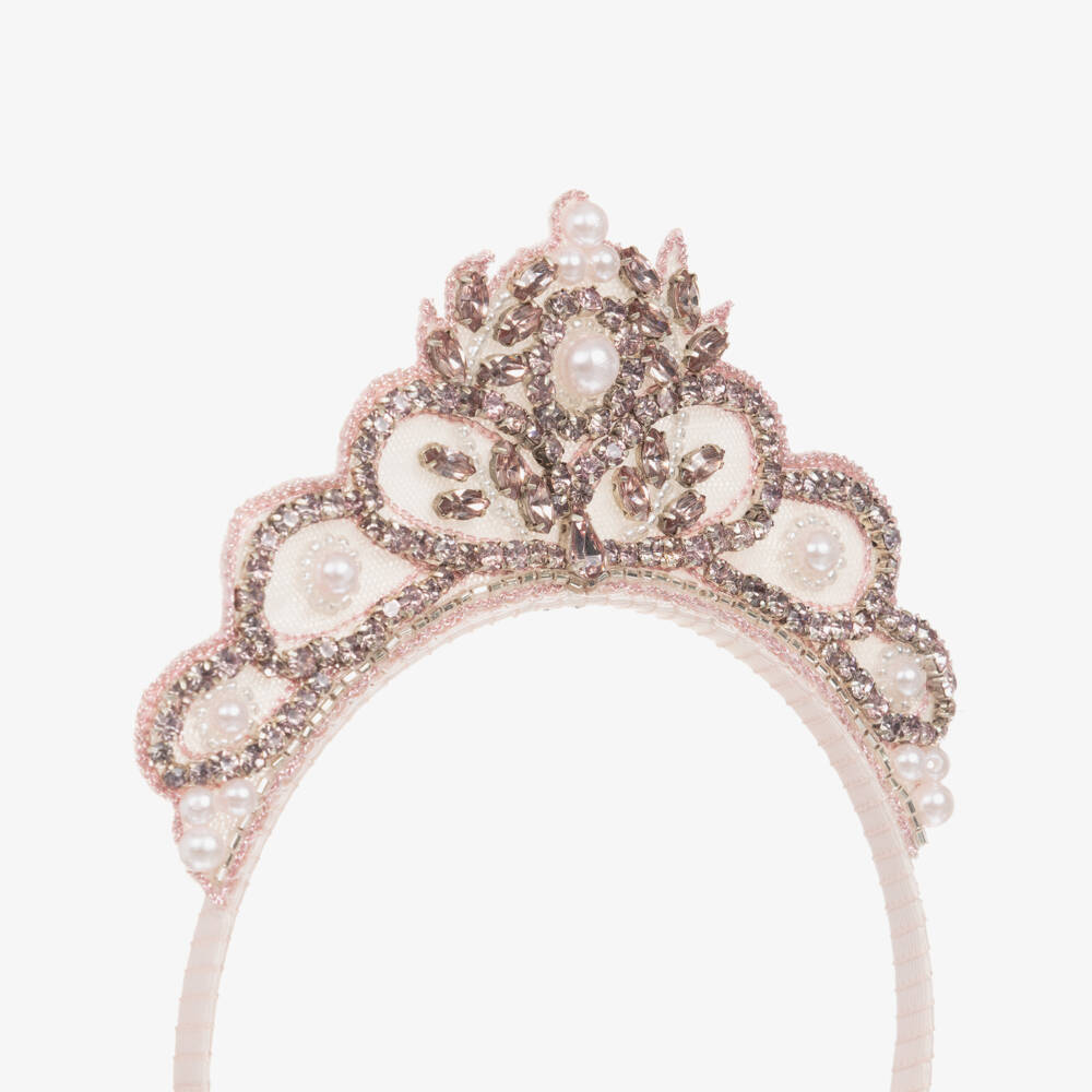 Tutu du Monde-طوق تيارا للشعر مزين بالجواهر لون زهرى للبنات | Childrensalon