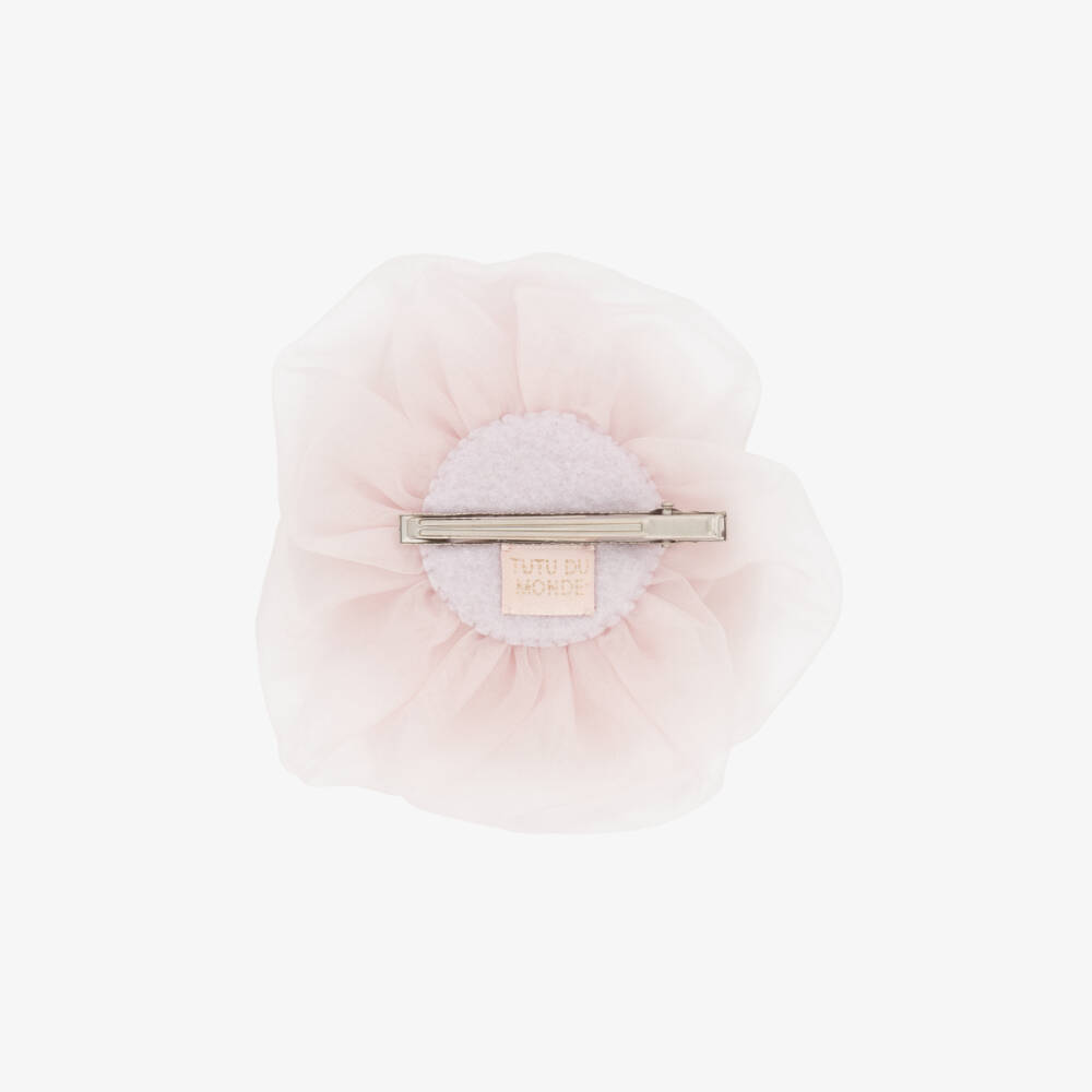 Tutu du Monde-Заколка-цветок розовая из органзы для девочек (11см) | Childrensalon
