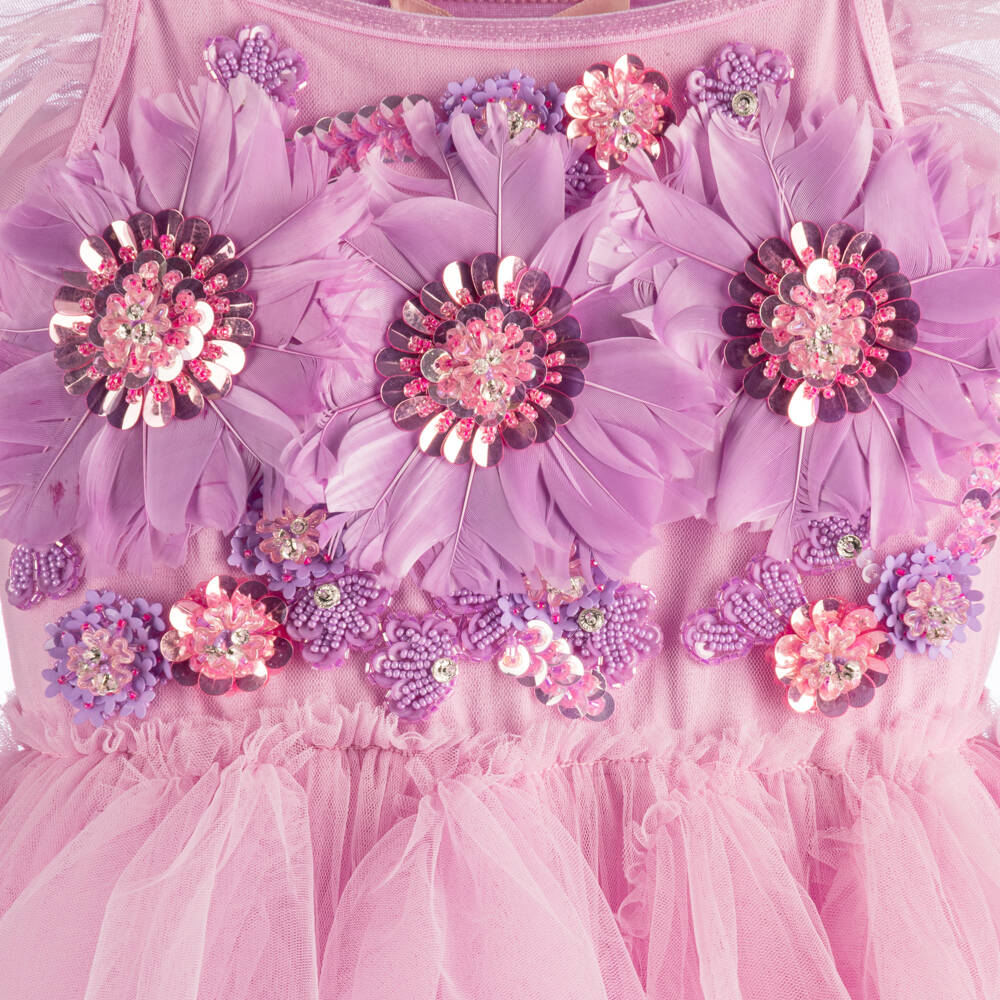 Tutu du Monde-Girls Pink & Purple Flower Fairy Tulle Dress | Childrensalon