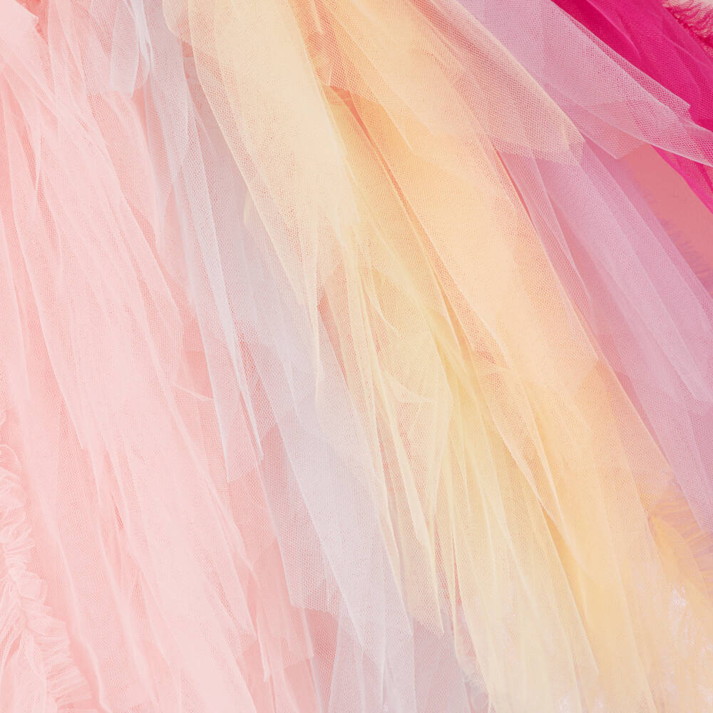 Tutu du Monde-Girls Pink Rainbow Tutu Dress with Beads & Sequins | Childrensalon