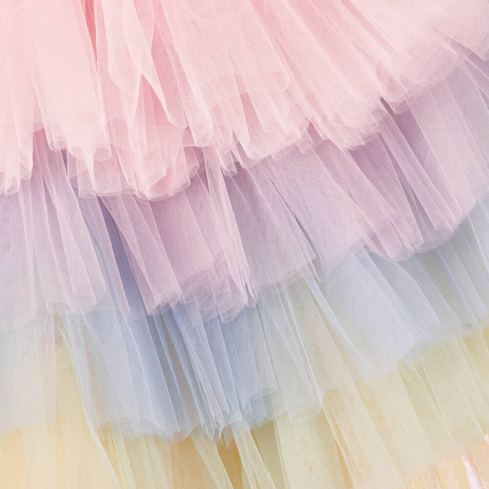 Tutu du Monde-Girls Pink Rainbow Tutu Ruffle Dress | Childrensalon