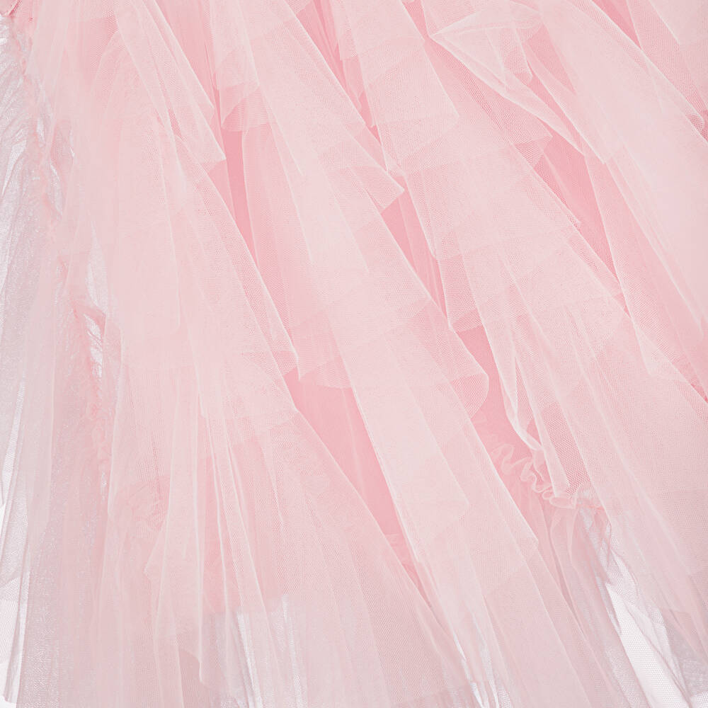 Tutu du Monde-Girls Pink Ruffle Tulle Dress with Sequins | Childrensalon