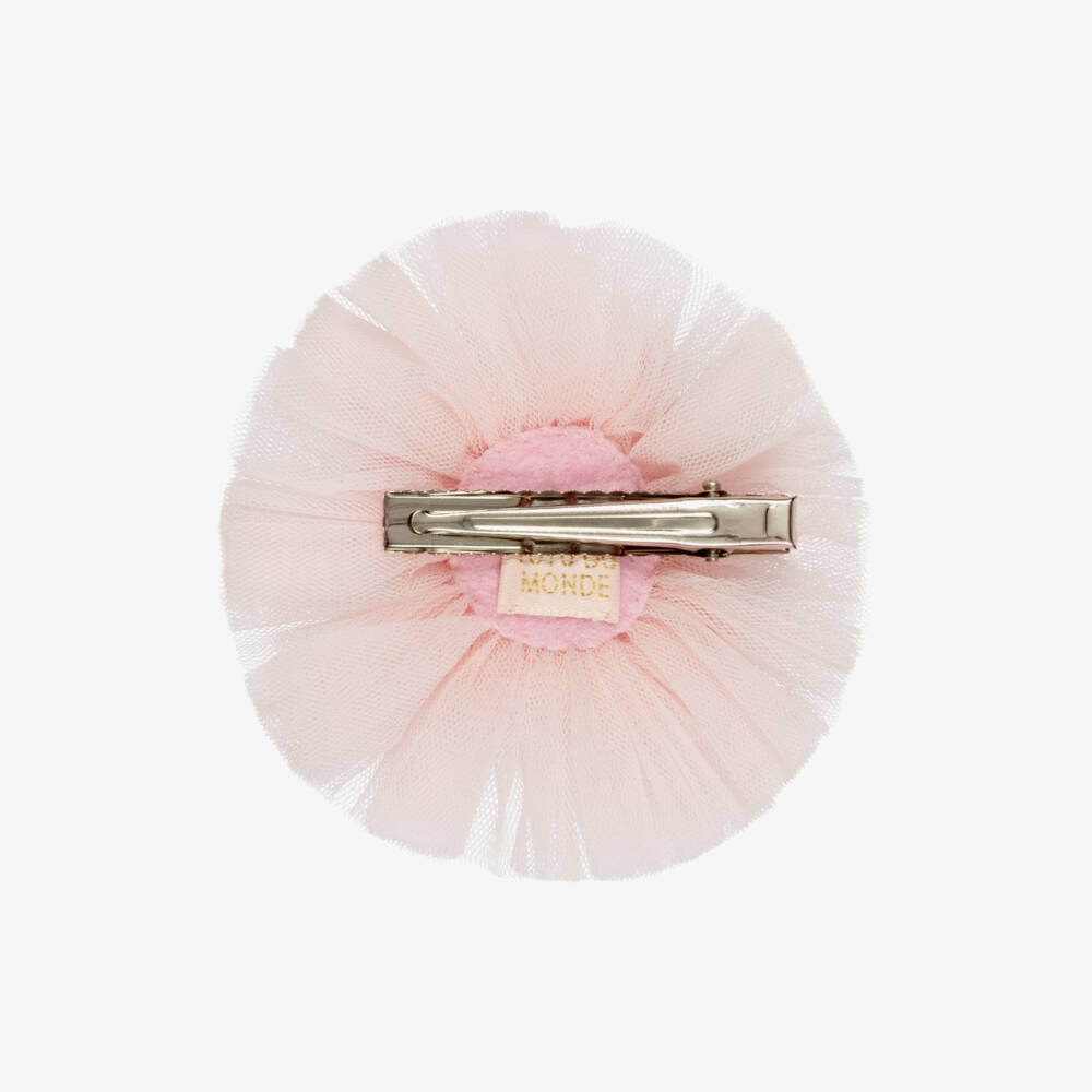 Tutu du Monde-Girls Pink Tulle & Sequins Hair Clip | Childrensalon