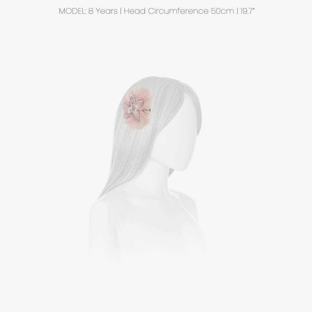 Tutu du Monde-Girls Pink Tulle & Sequins Hair Clip | Childrensalon