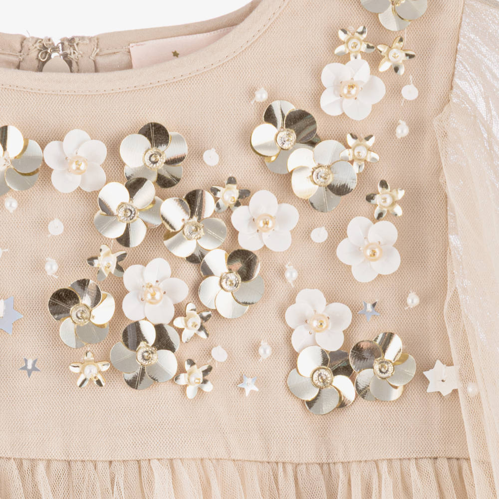 Tutu du Monde-Girls Starlet Slopes Beige Tulle Dress | Childrensalon