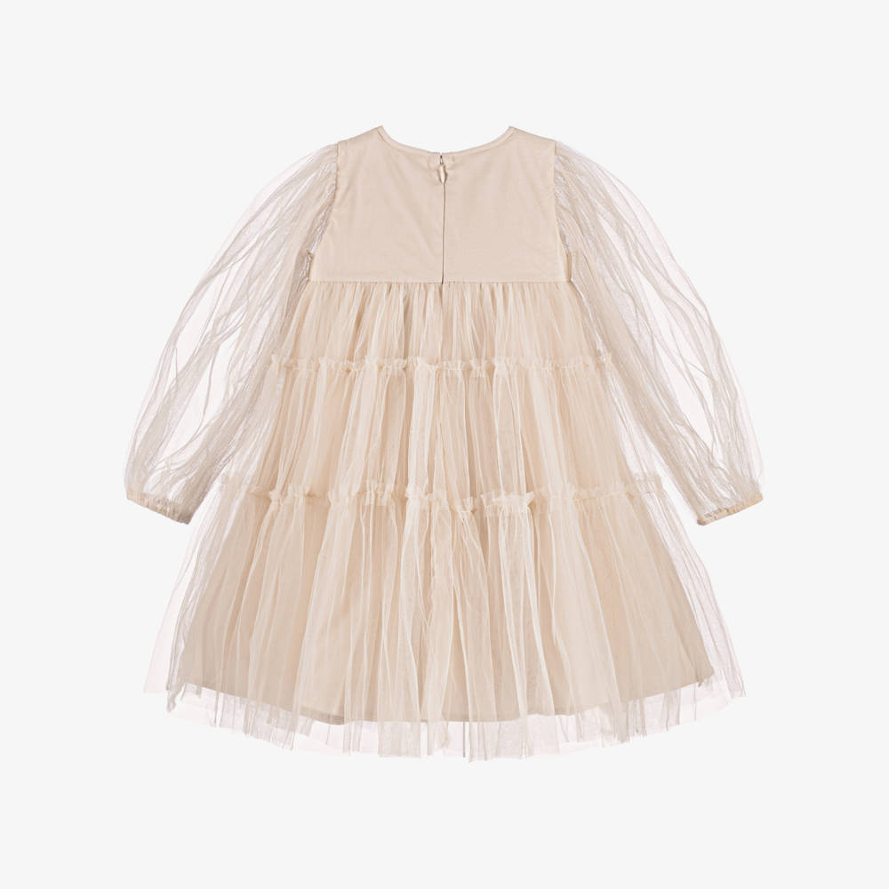 Tutu du Monde-Girls Starlet Slopes Beige Tulle Dress | Childrensalon