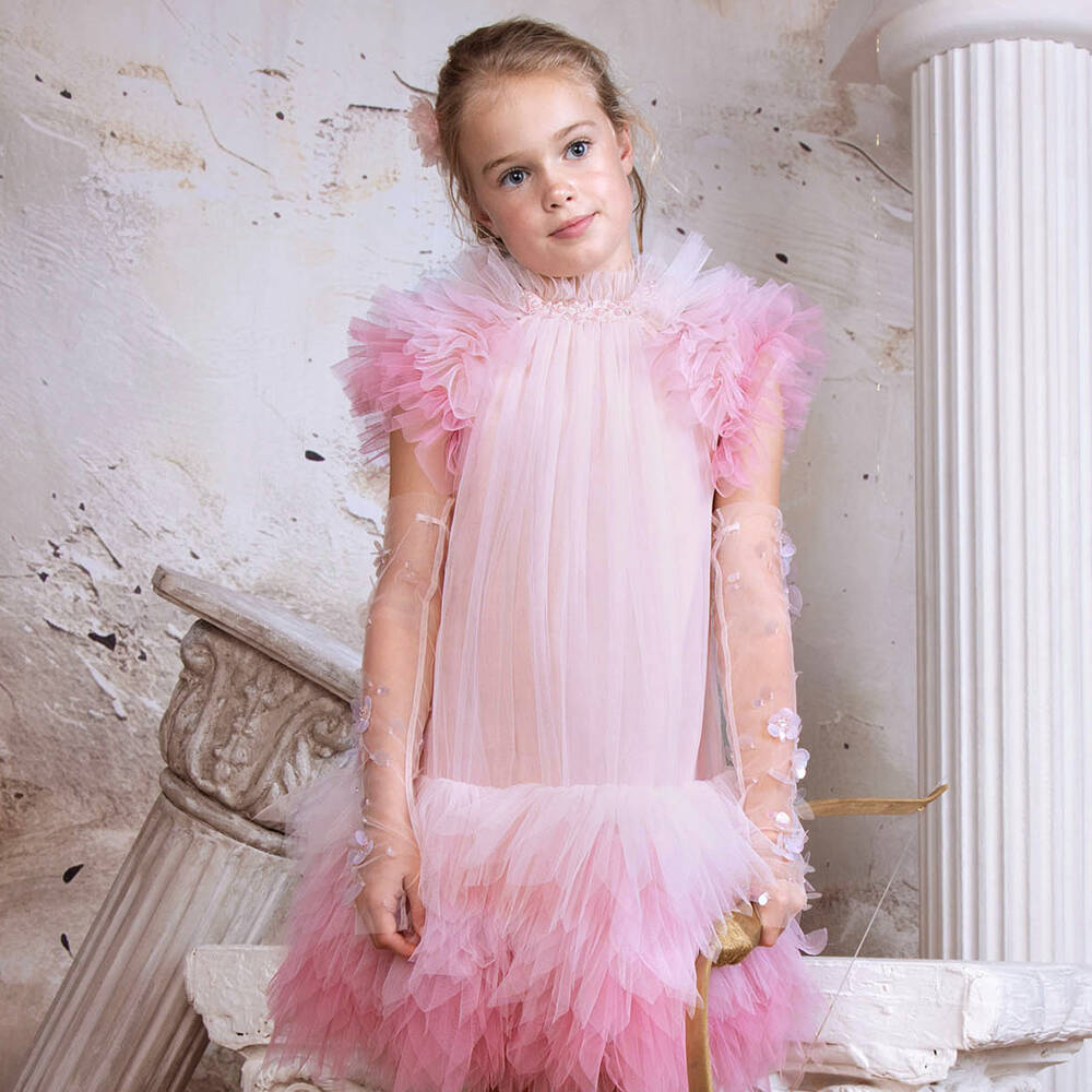 Tutu du Monde-فستان تول بريش لون زهري للبنات | Childrensalon