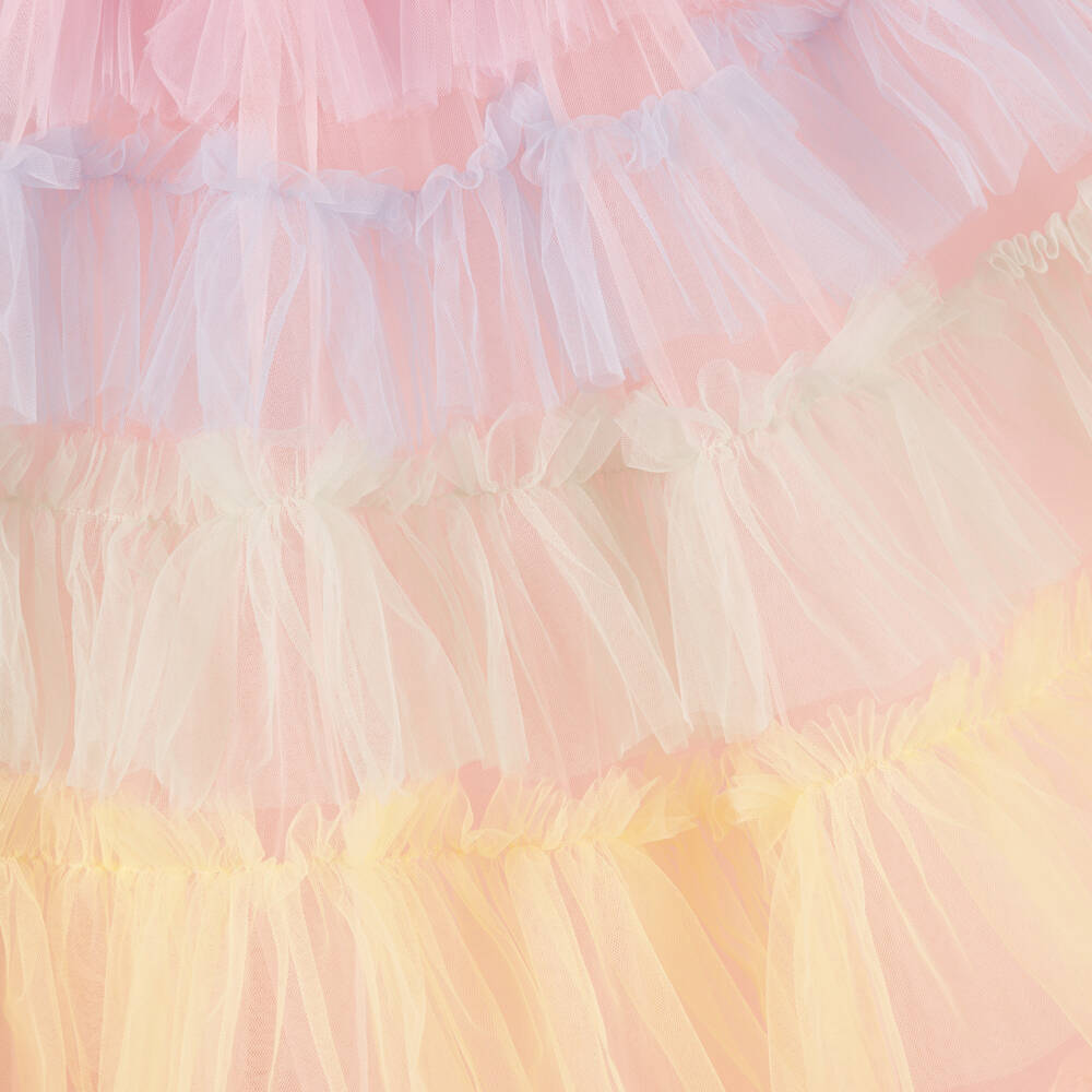 Tutu du Monde-Girls Tiered Rainbow Maxi Dress | Childrensalon
